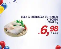 Supermercados BH Coxa c/ sobrecoxa de frango c/ dorso cong. oferta