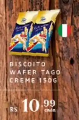 Empório Bahamas Biscoito wafer tago creme oferta
