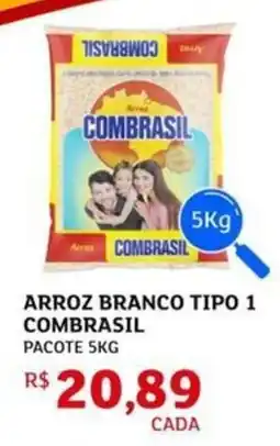 Assaí Atacadista Arroz branco tipo 1 combrasil oferta