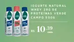 Empório Bahamas Iogurte natural whey 28g de proteínas verde campo oferta