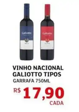 Assaí Atacadista Vinho nacional galiotto tipos garrafa oferta