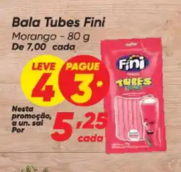Dia Bala Tubes Fini Morango oferta