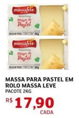 Assaí Atacadista Massa para pastel em rolo massa leve pacote oferta
