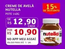 Assaí Atacadista Creme de avela nutella oferta