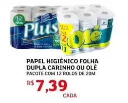 Assaí Atacadista Papel higiênico folha dupla carinho ou olé oferta