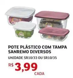 Assaí Atacadista Pote plástico com tampa sanremo diversos oferta