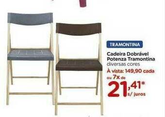 Carrefour Cadeira Dobrável Potenza Tramontina oferta