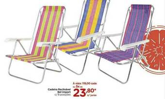 Carrefour Cadeira Reclinavel Bel Import C 8 Posições oferta