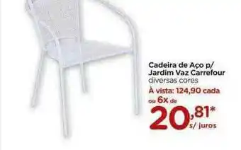 Carrefour Cadeira De Aço P Jardim Vaz Carrefour oferta
