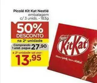 Carrefour Picolé Kit Kat Nestlé 50% Desconto Na 2a Unidade oferta