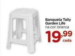 Carrefour Banqueta Tally Garden Life Na Cor Branca oferta