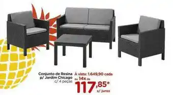 Carrefour Conjunto De Resina P Jardim Chicago oferta