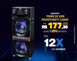 Zema Gradiente torre de som power party 2200w oferta
