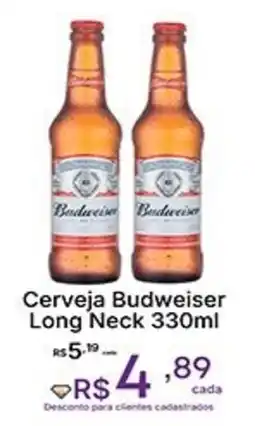Super Lagoa Cerveja Budweiser Long Neck oferta