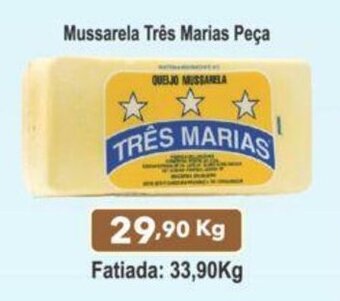 Calvo Atacadista Mussarela Tres Marias peca 1kg oferta