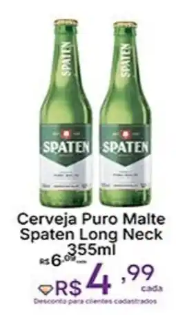 Super Lagoa Cerveja Puro Malte Spaten Long Neck oferta