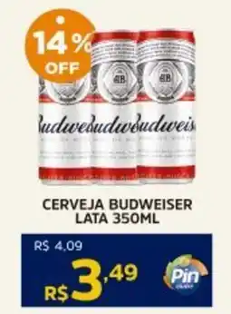 Pinheiro Supermercado Cerveja budweiser lata oferta