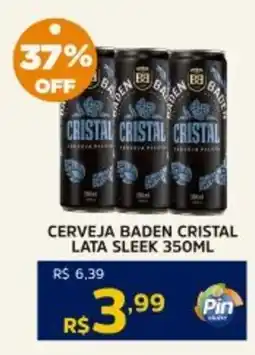 Pinheiro Supermercado Cerveja baden cristal lata sleek oferta