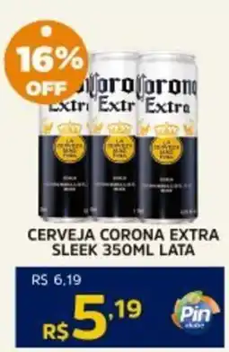 Pinheiro Supermercado Cerveja corona extra sleek lata oferta