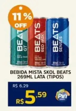 Pinheiro Supermercado Bebida mista skol beats lata (tipos) oferta
