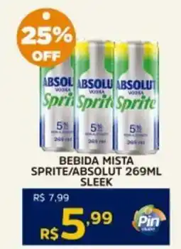 Pinheiro Supermercado Bebida mista sprite/absolut sleek oferta