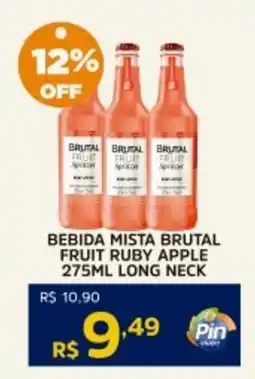 Pinheiro Supermercado Bebida mista brutal fruit ruby apple long neck oferta
