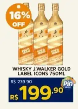 Pinheiro Supermercado WHISKY J.WALKER GOLD LABEL ICONS oferta