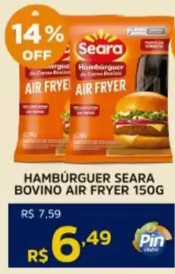 Pinheiro Supermercado Hamburguer seara bovino air fryer oferta