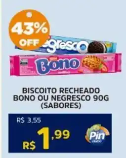 Pinheiro Supermercado Biscoito recheado bono ou negresco (sabores) oferta