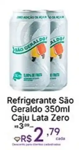 Super Lagoa Refrigerante São Geraldo Caju Lata Zero oferta
