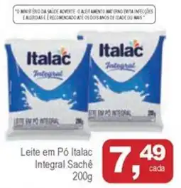 Mineirão Atacarejo Leite em Pó Italac Integral Sachê oferta