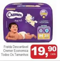Mineirão Atacarejo Fralda Descartável Cremer Economica Todos Os Tamanhos oferta