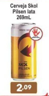 Calvo Atacadista Cerveja Skol Pilsen Lata 269ml oferta