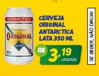 Brasil Atacadista Cerveja Original Antarctica lata 350ml oferta