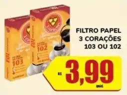 Costa Atacadão Filtro papel 3 corações 103 ou 102 oferta