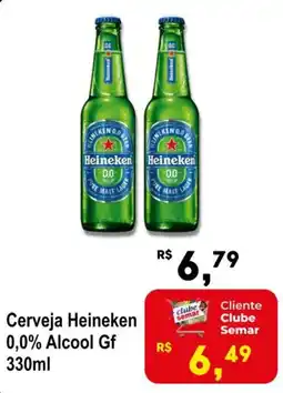 Semar Supermercado Cerveja Heineken 0,0% Alcool Gf oferta