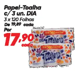 Dia Papel-Toalha c/3 un. DIA oferta