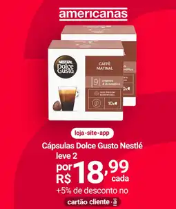 Lojas Americanas Cápsulas Dolce Gusto Nestlé oferta