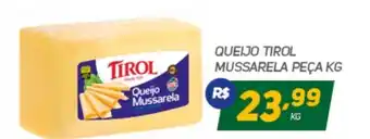 Brasil Atacadista Queijo Tirol Mussarela peca 1kg oferta