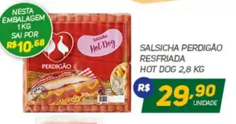 Brasil Atacadista Salsicha Perdigao Resfriada Hot Dog 2.8kg oferta