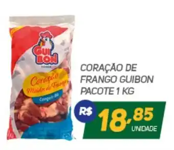 Coracao de frango Guibon pacote 1kg