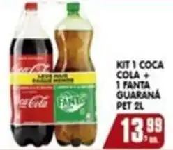Higa's Supermercado Kit 1 coca cola+ 1 fanta guarana pet oferta