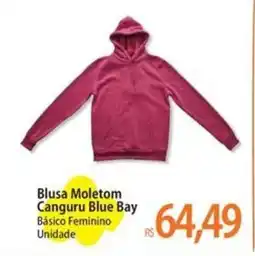 Atacadão Blusa Moletom Canguru Blue Bay oferta