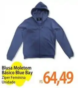 Atacadão Blusa Moletom Básico Blue Bay oferta