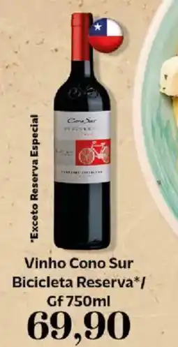 Supermercados Tauste Vinho Cono Sur Bicicleta Reserva*/ Gf oferta