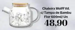 Supermercados Tauste Chaleira Wolff Vd. c/ Tampa de Bambu Flor Un oferta