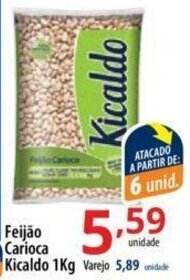 Akki Atacadista Feijao Carioca Kicaldo 1kg oferta
