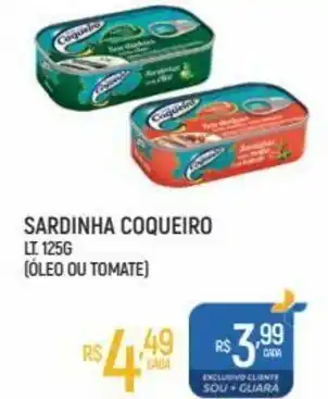 Supermercado Guará Sardinha Coqueiro Lata 125g oferta