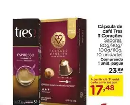 Carrefour Cápsula de café Tres 3 Corações oferta