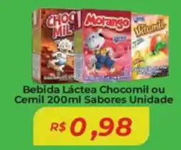 Mart Minas Bebida Láctea Chocomil ou Cemil Sabores Unidade oferta